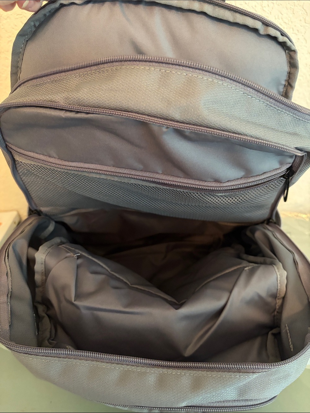 Nike Brasilia Gray and Black Backpack with White Swoosh Logo - Picture 5 of 6